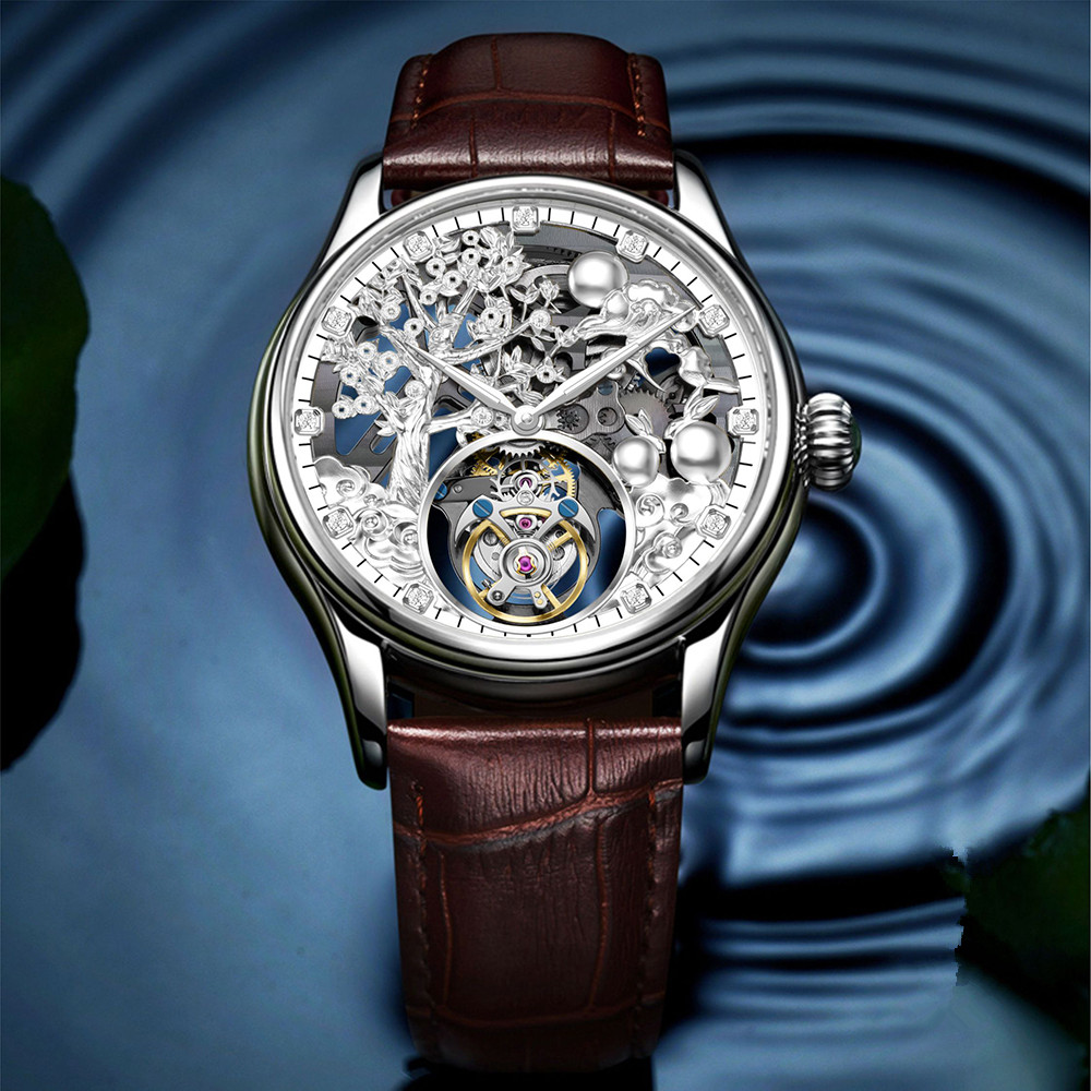 Zodiac Luxury Watch - Zegarki męskie AESOP Real Tourbillon Mechanical