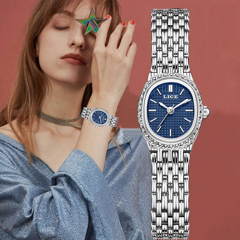 Luxury Watch Dial - Zegarek damski LIGE, luksusowy, kwarcowy, elegancki,