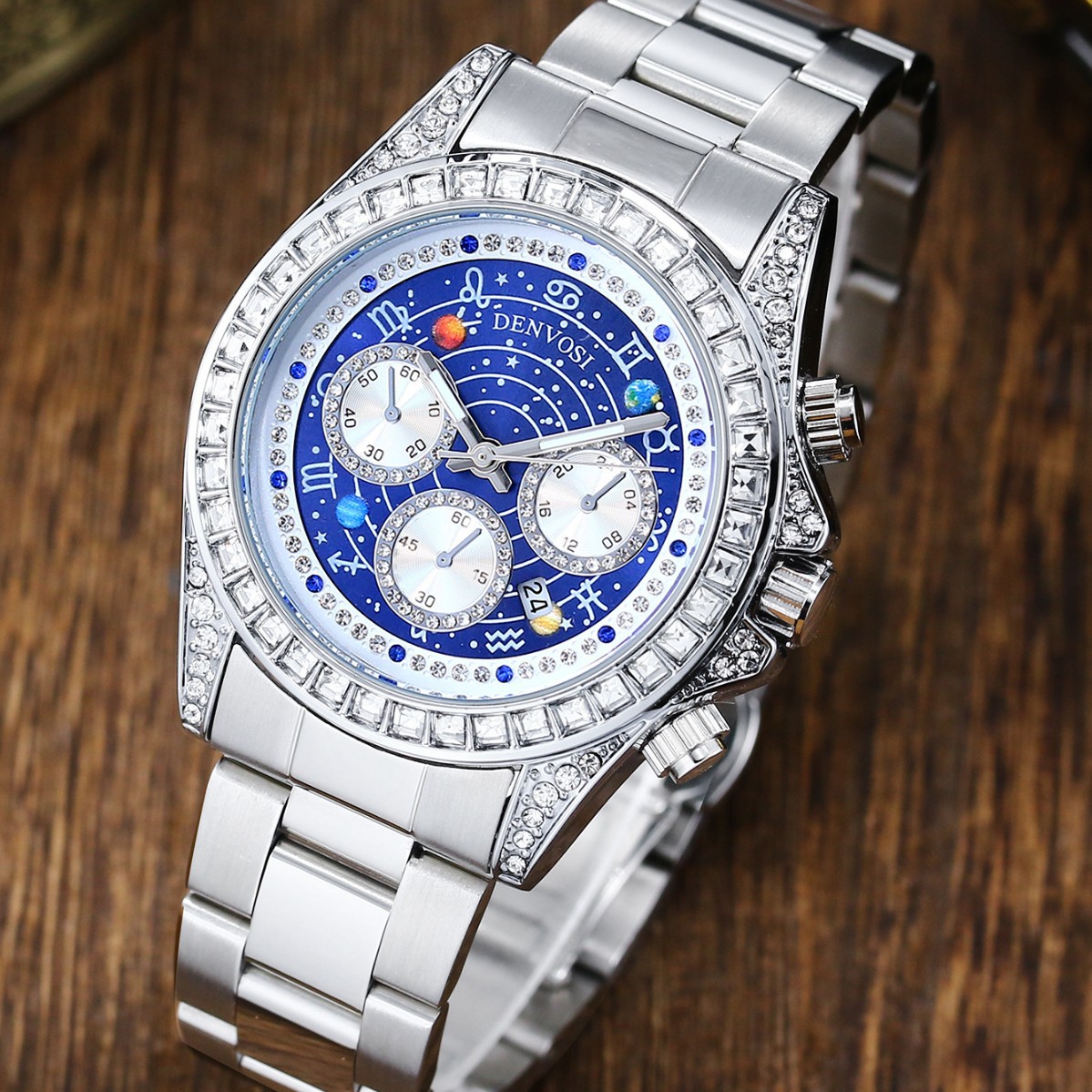 Zodiac Luxury Watch - Nowy męski zegarek z imitacją mechanicznego
