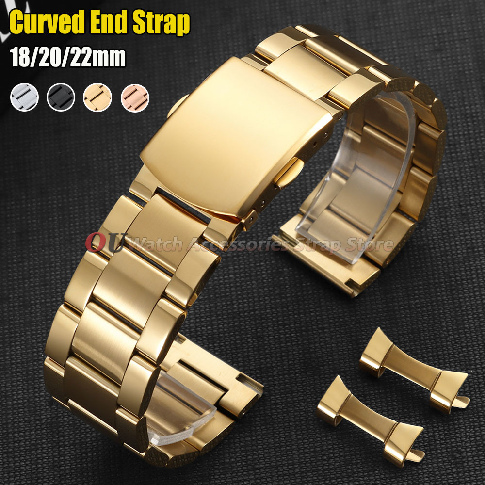 Luxury Watch Rolex - Luksusowy, solidny, zakrzywiony pasek ze stali