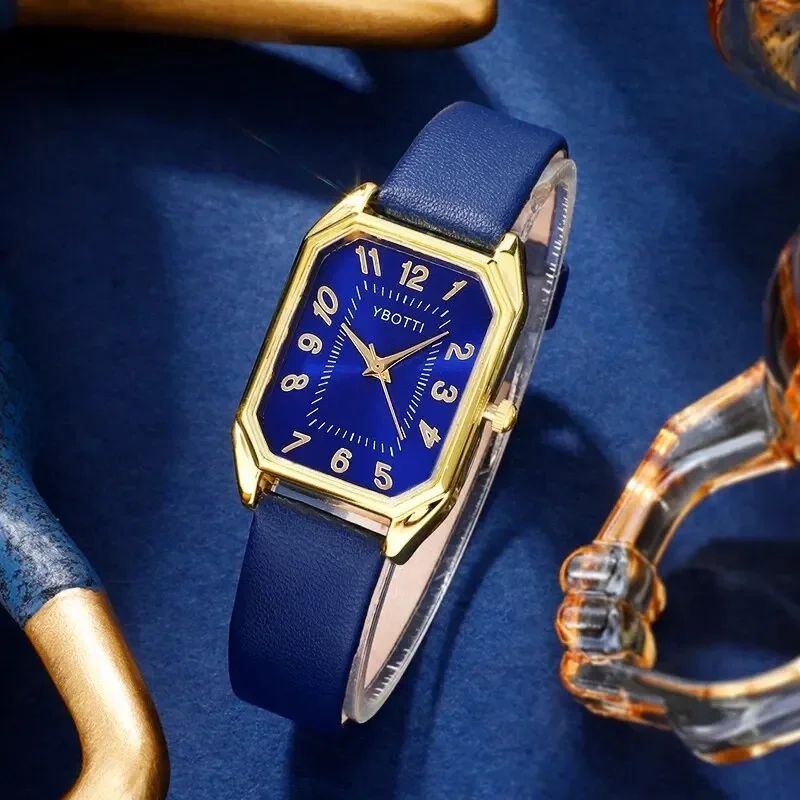 Luksusowe modne kwadratowe zeg – Luxury Watch Leather Strap recenzja i cena