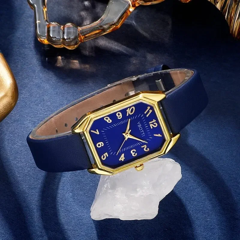 Luksusowe modne kwadratowe zeg – Luxury Watch Leather Strap recenzja i cena
