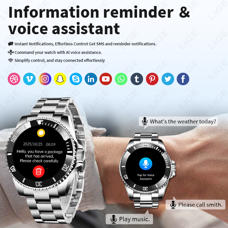 Smartwatch LIGE 2026 z ekranem – Luxury Watch Hd recenzja i cena
