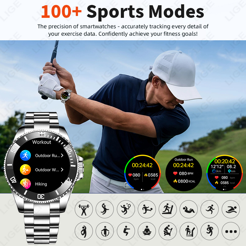 LIGE Biznesowy Smartwatch Męsk – Luxury Watch Hd recenzja i cena