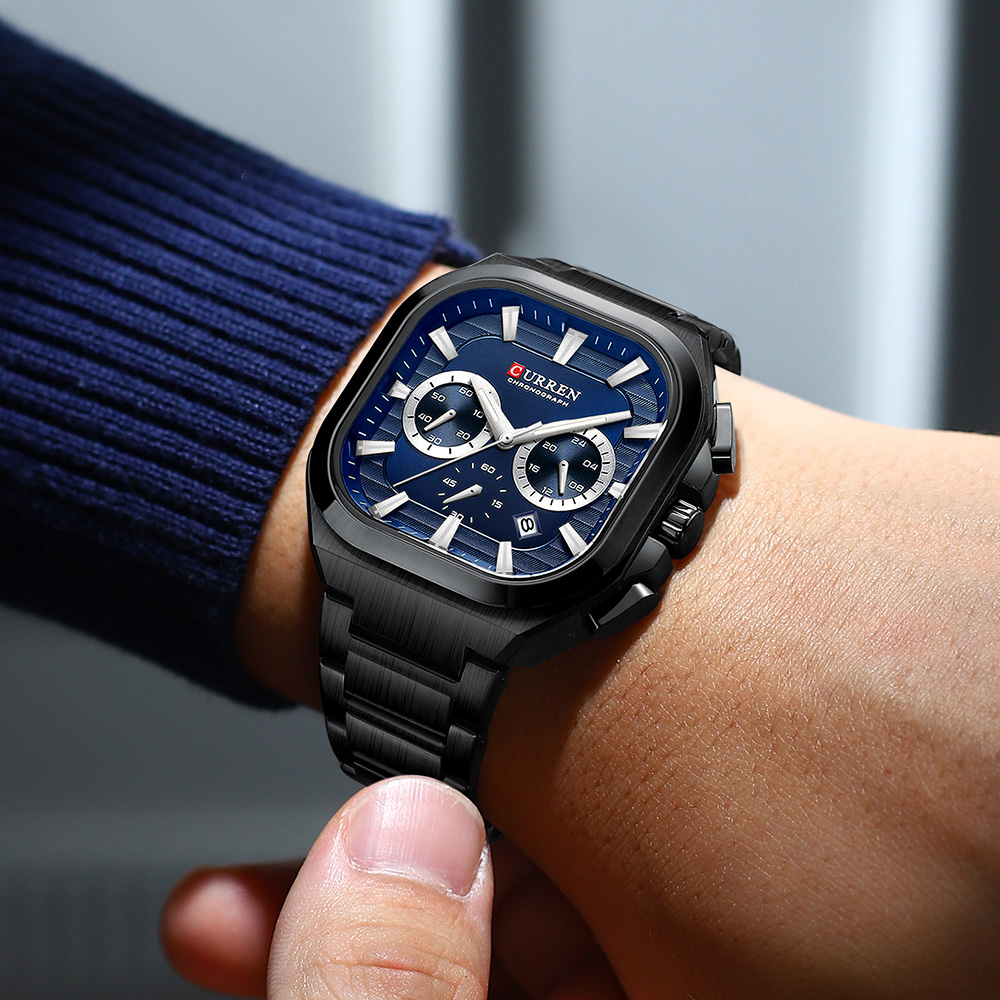 Zegarek męski CURREN, biznesow – Luxury Watch Apple recenzja i cena