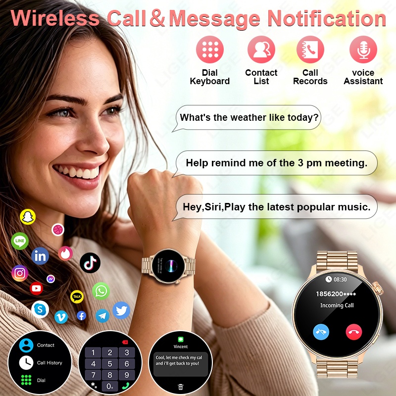 LIGE Luksusowy Smartwatch Dams – Luxury Watch Hd recenzja i cena