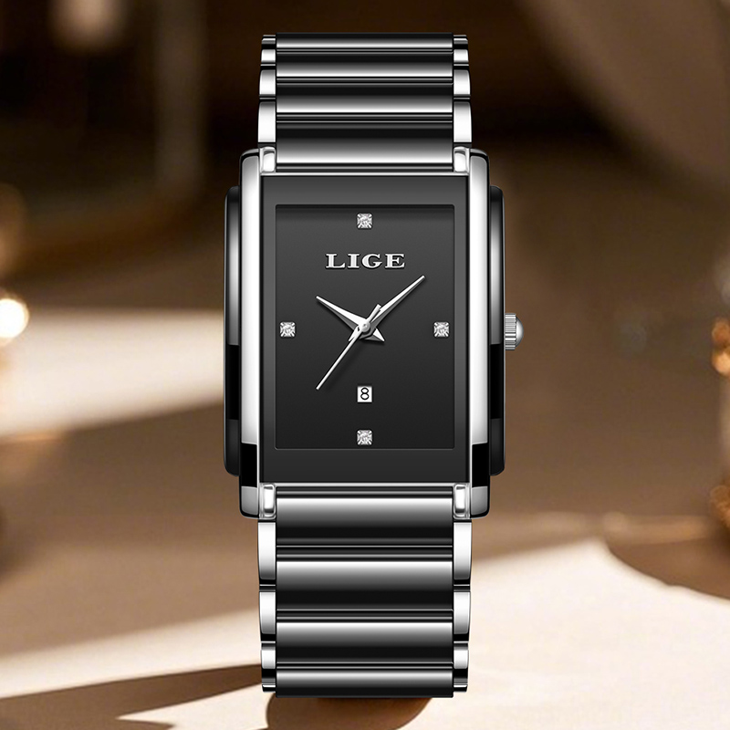 LIGE Nowe Luksusowe Zegarki Da – Luxury Watch Square recenzja i cena