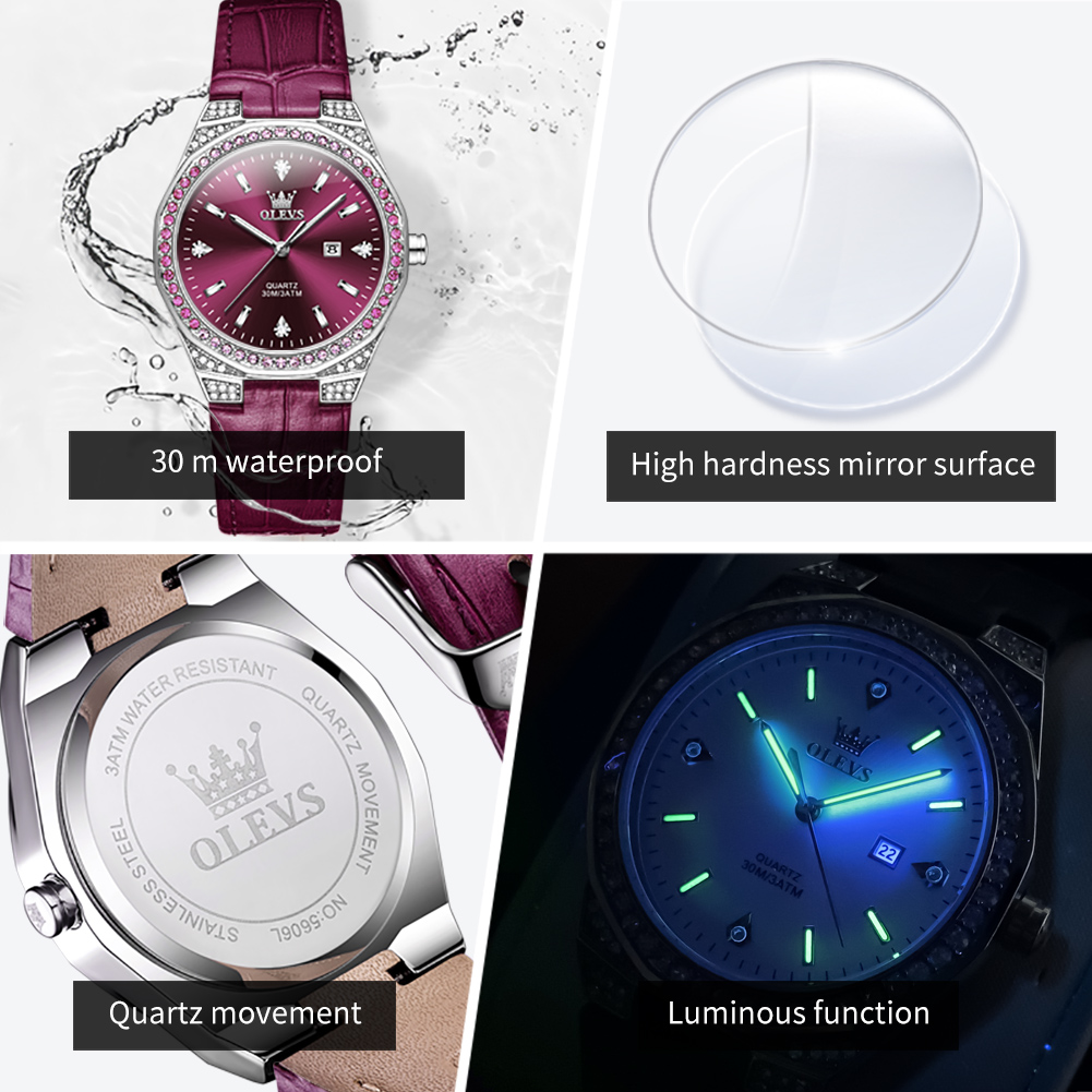 OLEVS oryginalne zegarki damsk – Luxury Watch Leather Strap recenzja i cena