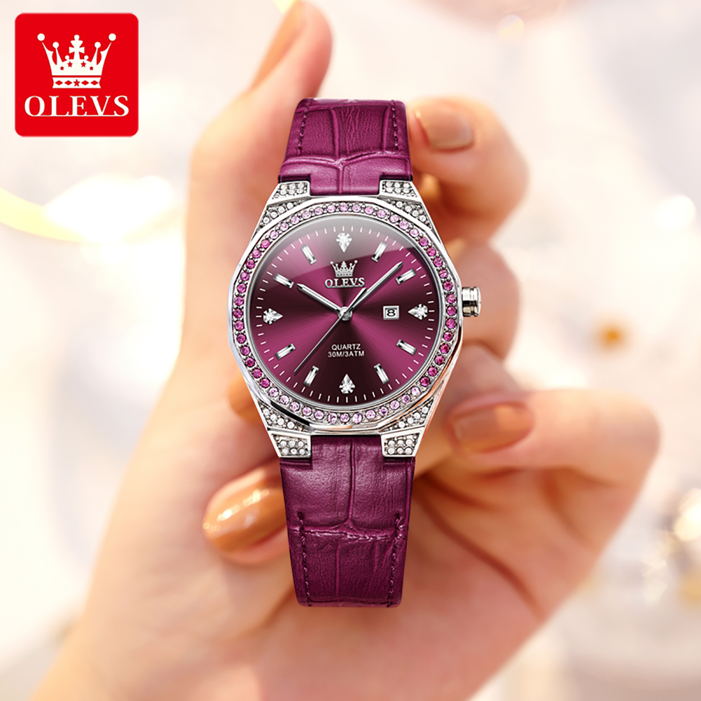 OLEVS oryginalne zegarki damsk – Luxury Watch Leather Strap recenzja i cena