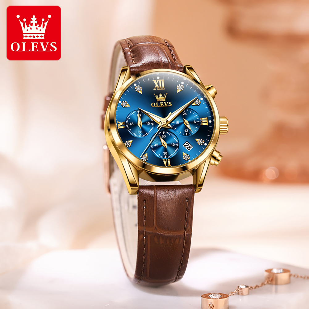 OLEVS 5523 oryginalne markowe  – Luxury Watch Leather Strap recenzja i cena