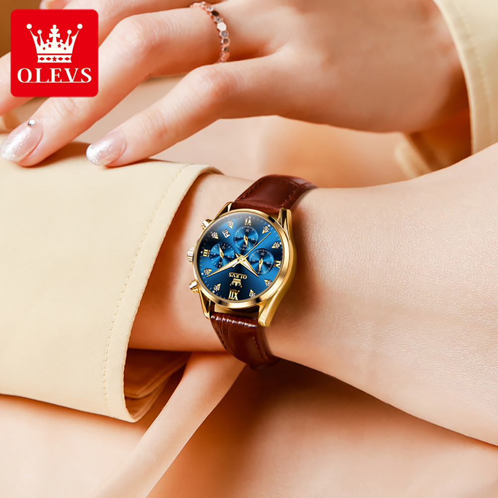 OLEVS 5523 oryginalne markowe  – Luxury Watch Leather Strap recenzja i cena