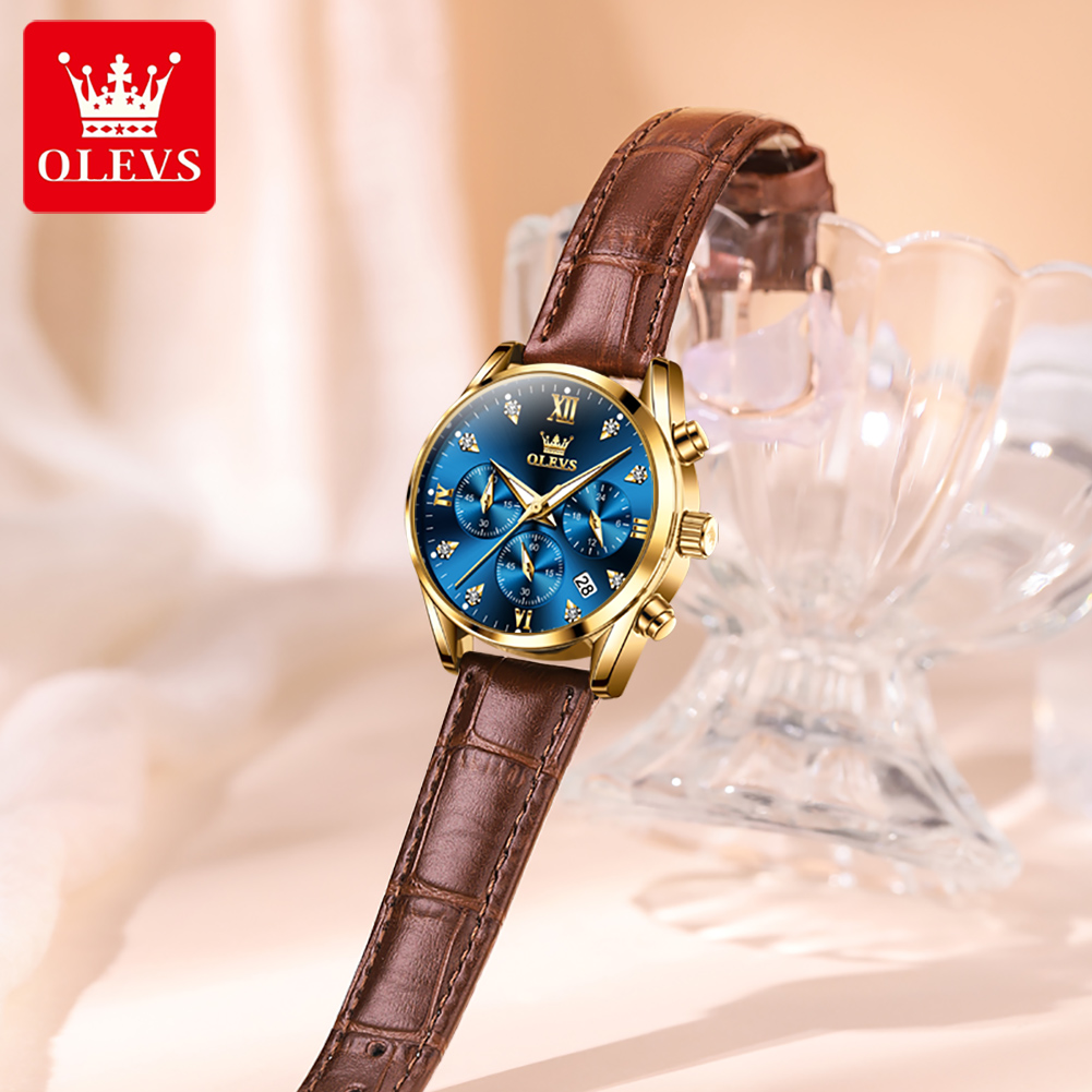 OLEVS 5523 oryginalne markowe  – Luxury Watch Leather Strap recenzja i cena