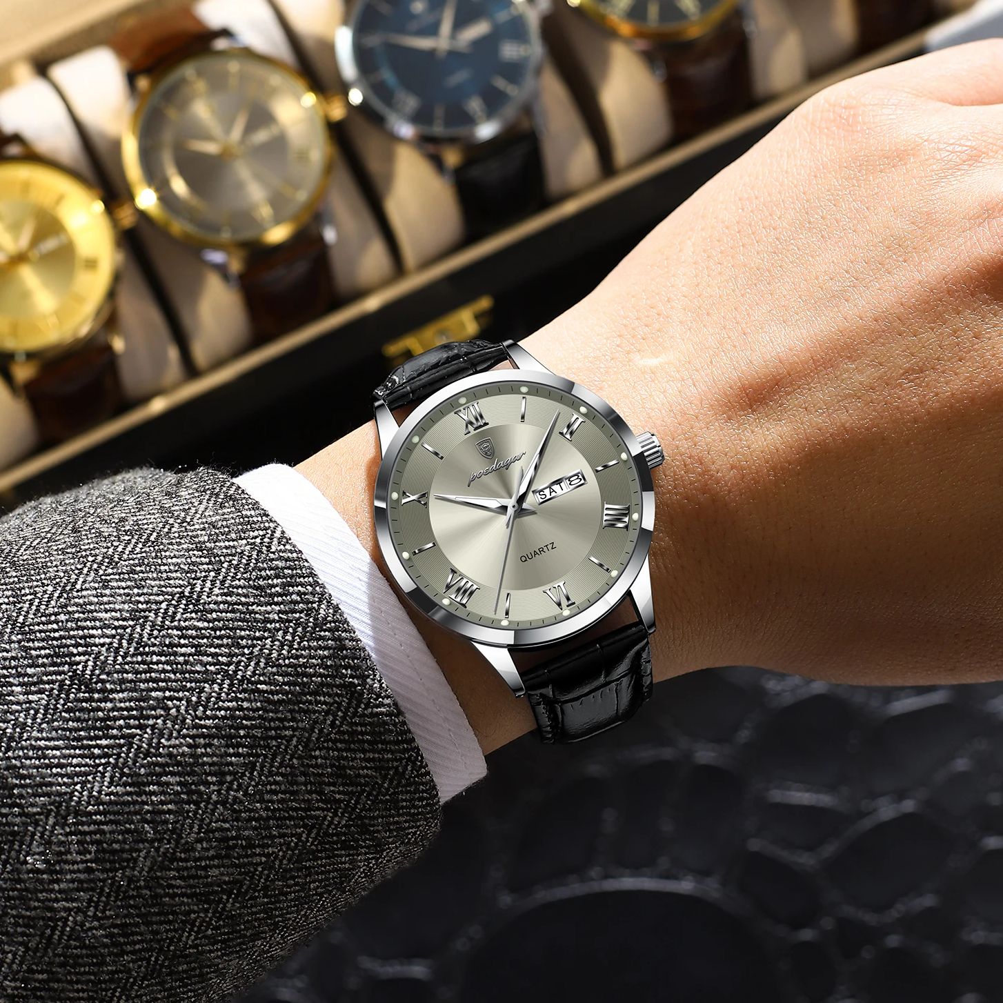 POEDAGAR Luksusowy Męski Zegar – Luxury Watch Wallpaper recenzja i cena