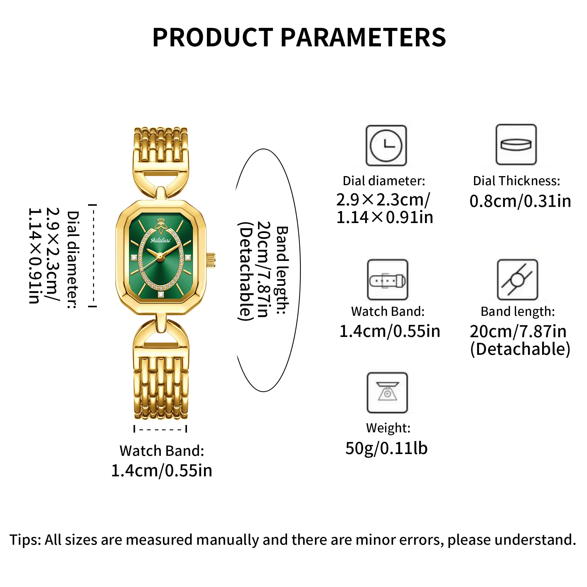 YaLaLuSi Retro z kwadratową ta – Luxury Watch Square recenzja i cena
