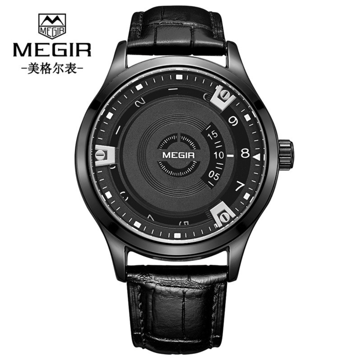 Zegarki męskie MEGIR, luksusow – Luxury Watch Leather Strap recenzja i cena